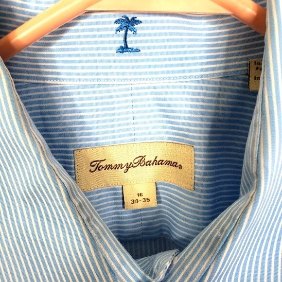 Tommy Bahama Mens Long Sleeve Button Down Striped Shirt - Picture 5 of 6